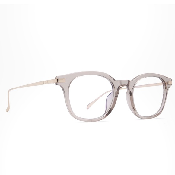 DIFF Caden Blue Light Glasses Vintage Crystal Frame Bluelight Blocking Lens NWT